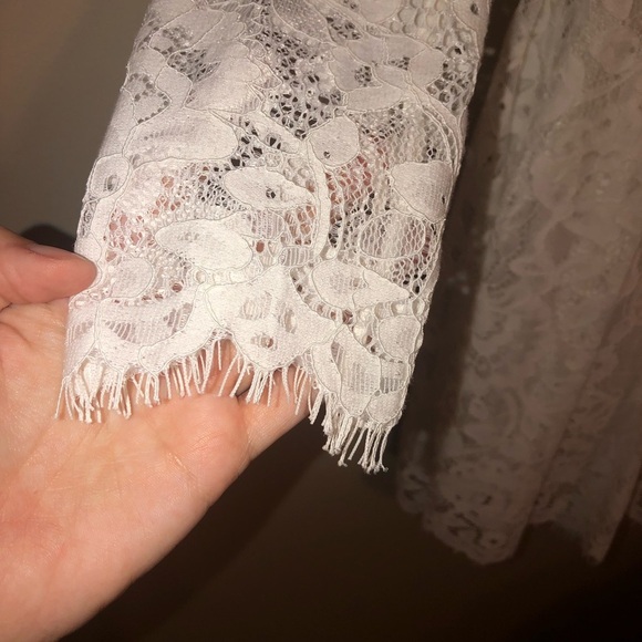 NWT ASOS Bridal Edition Gigi Crop Lace Mini Wedding Dress - Picture 7 of 10